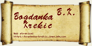 Bogdanka Krekić vizit kartica